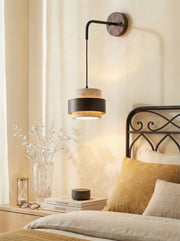 Cylindrical Modern Design Travertine Wall Lamp